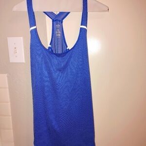 NWOT Athletic works Blue/silver tank L